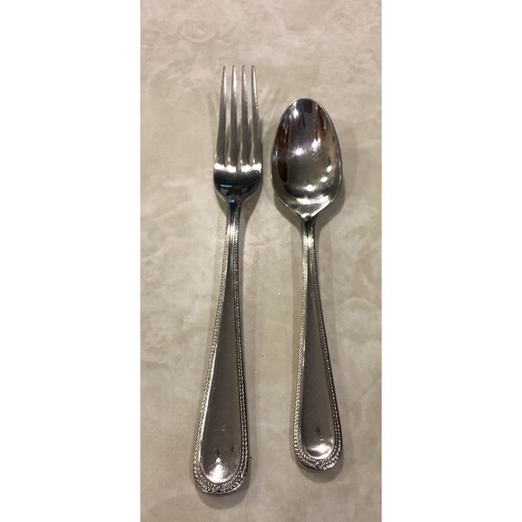 Gorham Madeline Stainless Dinner Fork Big Spoon Glossy Flatware Discontinued - Picture 1 of 5